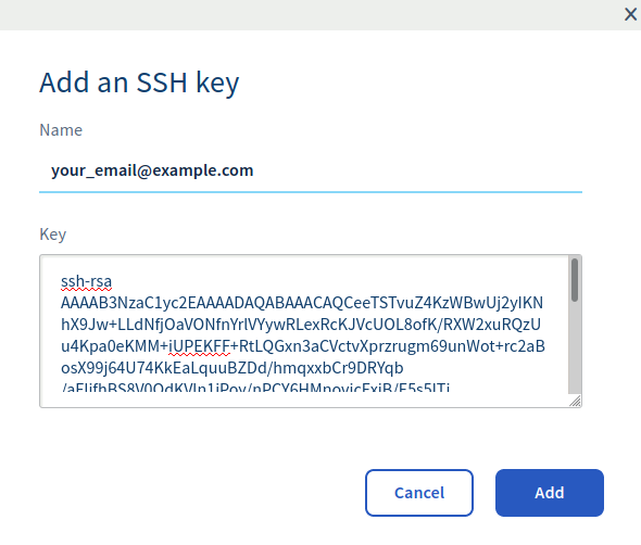 Add a new SSH key